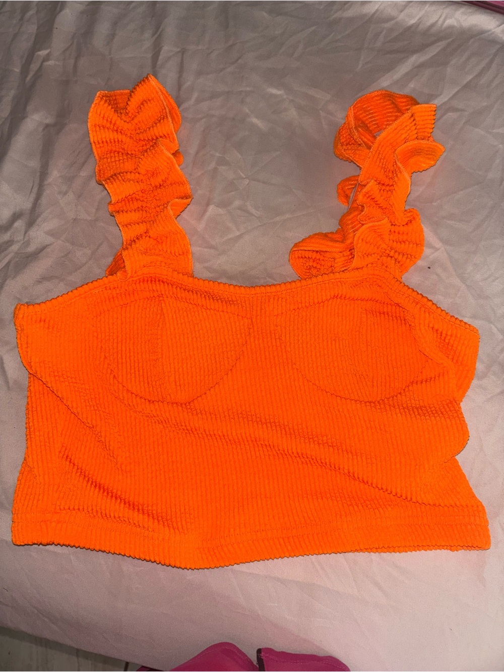 Orange crop top
